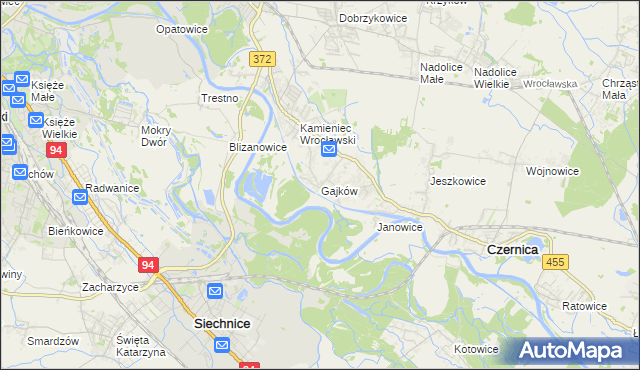 mapa Gajków, Gajków na mapie Targeo