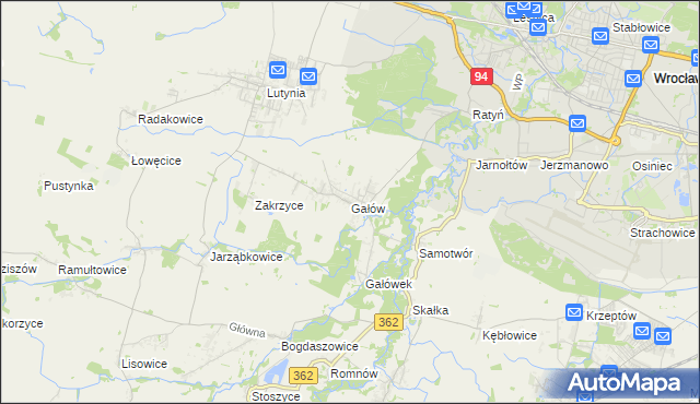 mapa Gałów, Gałów na mapie Targeo