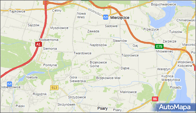 mapa Goląsza Górna, Goląsza Górna na mapie Targeo