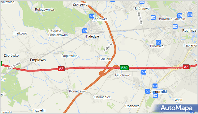 mapa Gołuski, Gołuski na mapie Targeo