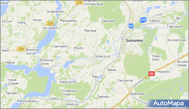 mapa Goręczyno, Goręczyno na mapie Targeo
