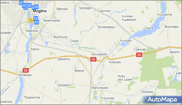 mapa Goryszewo, Goryszewo na mapie Targeo