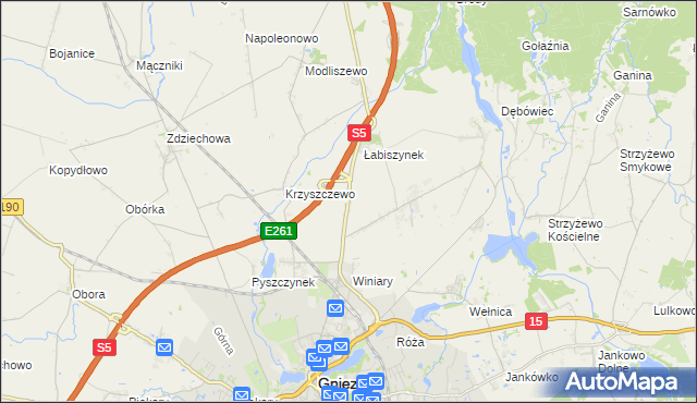 mapa Goślinowo, Goślinowo na mapie Targeo