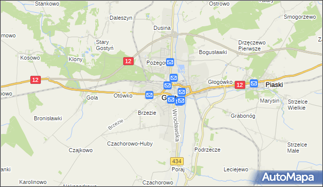 mapa Gostyń, Gostyń na mapie Targeo