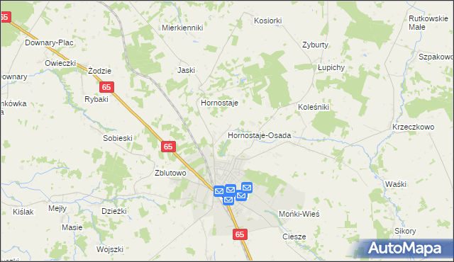 mapa Hornostaje-Osada, Hornostaje-Osada na mapie Targeo