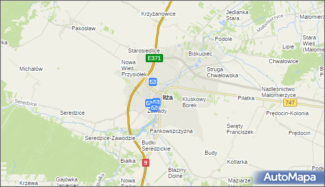 mapa Iłża, Iłża na mapie Targeo