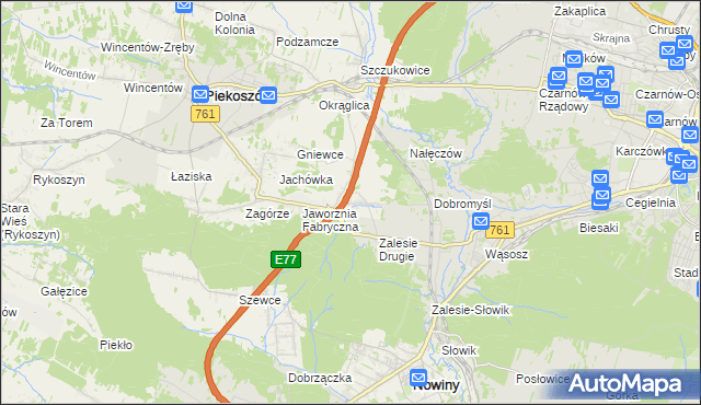 mapa Janów gmina Piekoszów, Janów gmina Piekoszów na mapie Targeo