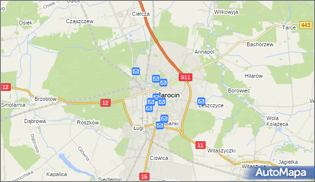 mapa Jarocin, Jarocin na mapie Targeo