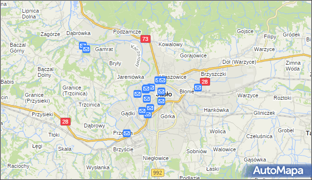 mapa Jasła, Jasło na mapie Targeo