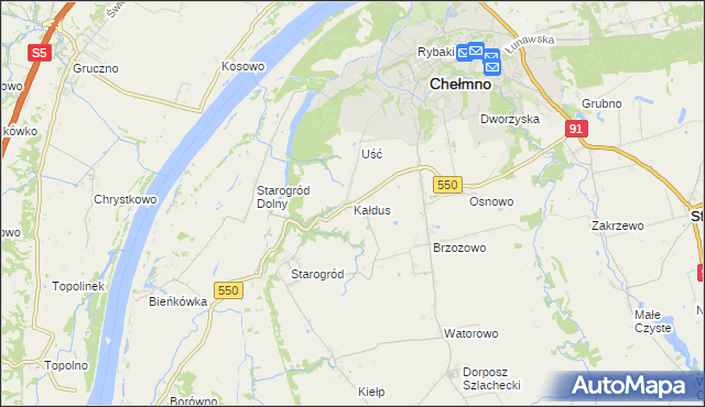 mapa Kałdus, Kałdus na mapie Targeo