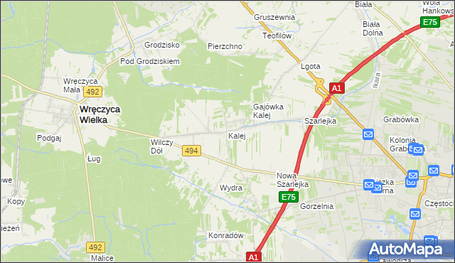 mapa Kalej, Kalej na mapie Targeo