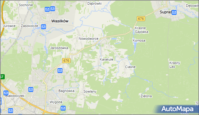mapa Karakule, Karakule na mapie Targeo