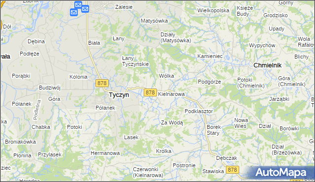 mapa Kielnarowa, Kielnarowa na mapie Targeo