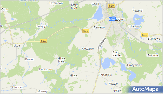 mapa Kleczewo, Kleczewo na mapie Targeo