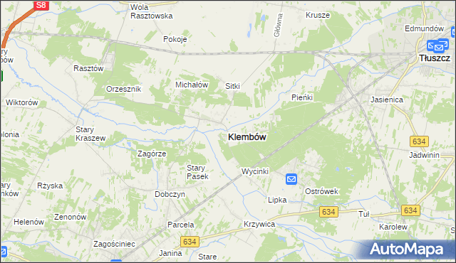 mapa Klembów, Klembów na mapie Targeo