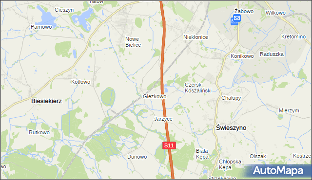 mapa Kłokęcin, Kłokęcin na mapie Targeo