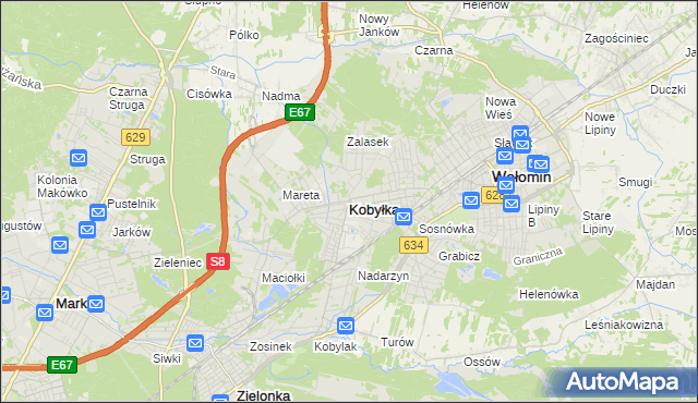 mapa Kobyłka, Kobyłka na mapie Targeo