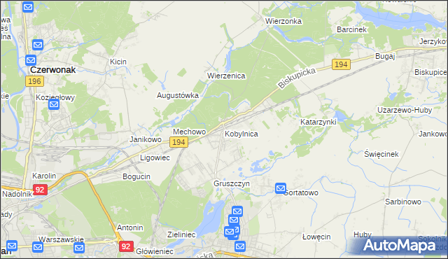 mapa Kobylnica gmina Swarzędz, Kobylnica gmina Swarzędz na mapie Targeo