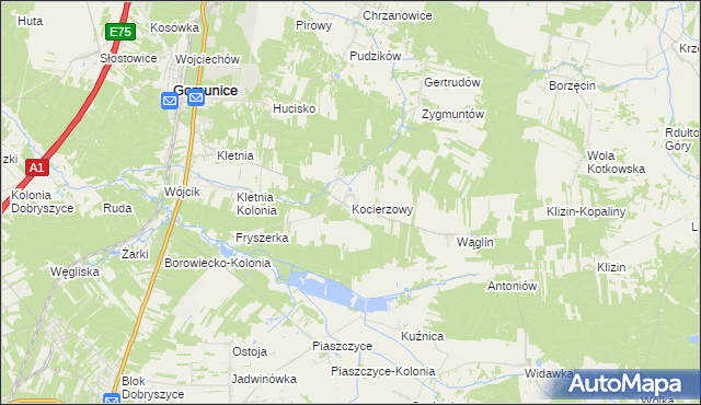 mapa Kocierzowy, Kocierzowy na mapie Targeo