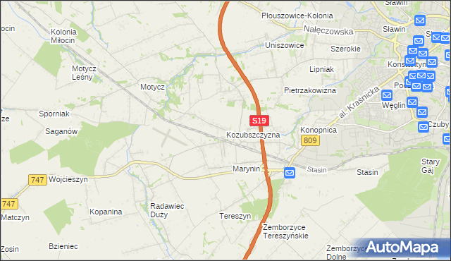 mapa Kozubszczyzna, Kozubszczyzna na mapie Targeo
