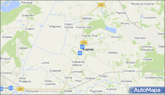 mapa Kramsk, Kramsk na mapie Targeo