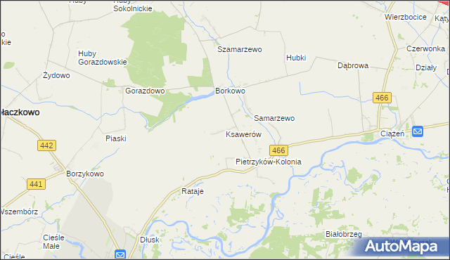 mapa Ksawerów gmina Pyzdry, Ksawerów gmina Pyzdry na mapie Targeo