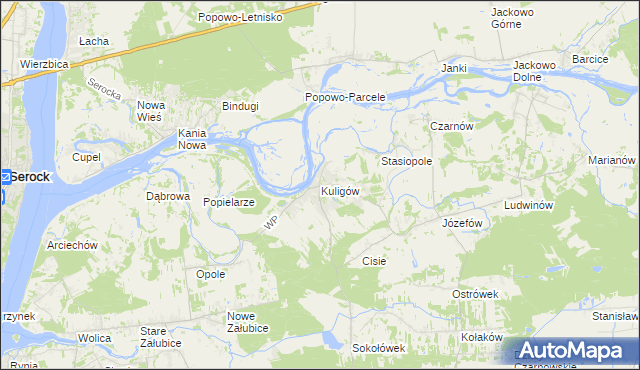 mapa Kuligów, Kuligów na mapie Targeo