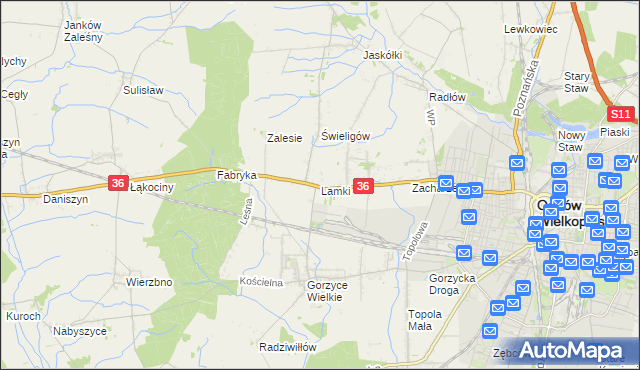 mapa Lamki, Lamki na mapie Targeo