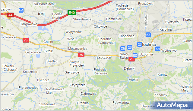 mapa Łapczyca, Łapczyca na mapie Targeo