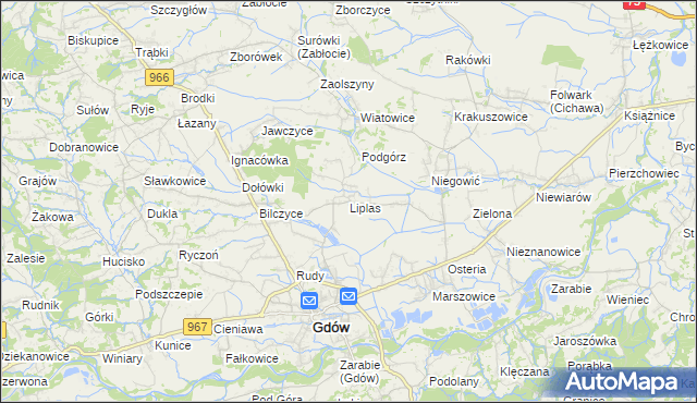 mapa Liplas, Liplas na mapie Targeo