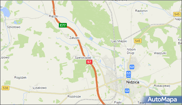 mapa Litwinki gmina Nidzica, Litwinki gmina Nidzica na mapie Targeo