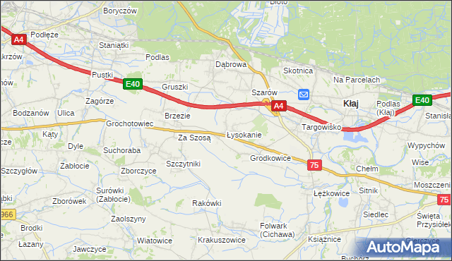 mapa Łysokanie, Łysokanie na mapie Targeo