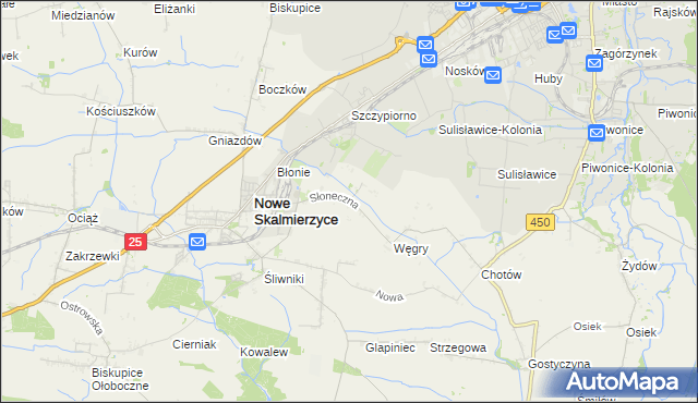 mapa Mączniki gmina Nowe Skalmierzyce, Mączniki gmina Nowe Skalmierzyce na mapie Targeo