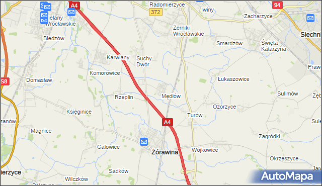 mapa Mędłów, Mędłów na mapie Targeo