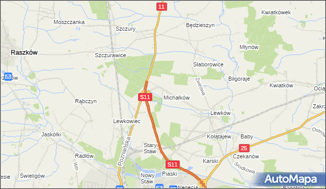 mapa Michałków, Michałków na mapie Targeo