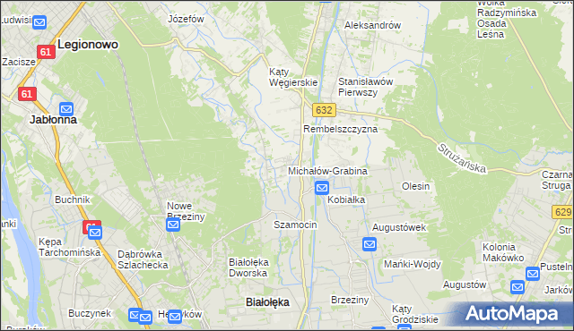 mapa Michałów-Grabina, Michałów-Grabina na mapie Targeo