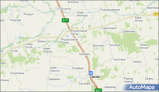 mapa Michałówek gmina Załuski, Michałówek gmina Załuski na mapie Targeo