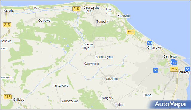 mapa Mieroszyno, Mieroszyno na mapie Targeo