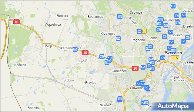 mapa Mierzyn gmina Dobra (Szczecińska), Mierzyn gmina Dobra (Szczecińska) na mapie Targeo