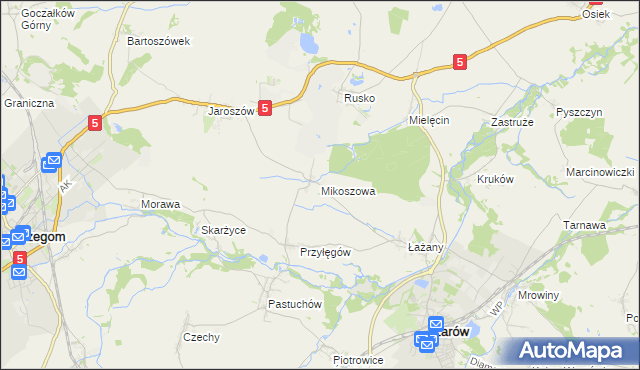 mapa Mikoszowa, Mikoszowa na mapie Targeo