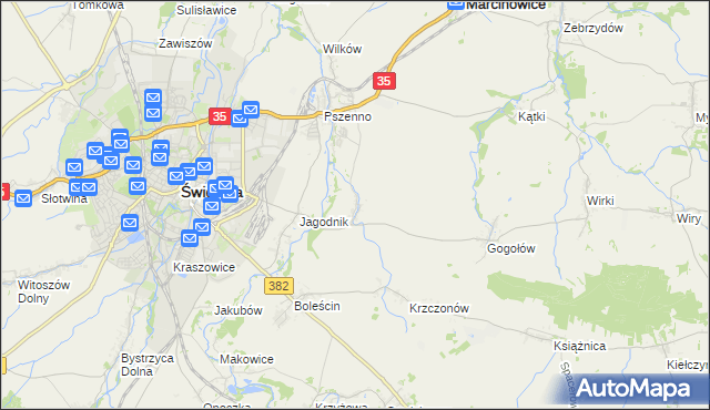 mapa Miłochów, Miłochów na mapie Targeo