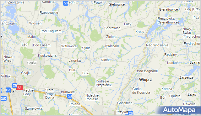 mapa Nidek, Nidek na mapie Targeo