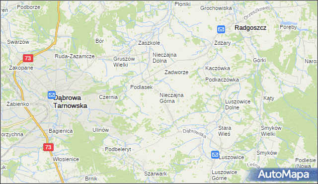 mapa Nieczajna Górna, Nieczajna Górna na mapie Targeo