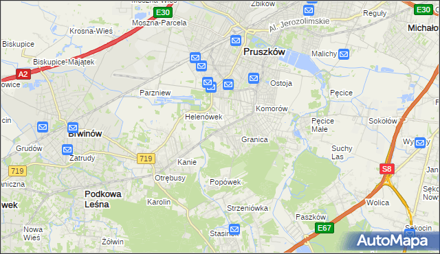 mapa Nowa Wieś gmina Michałowice, Nowa Wieś gmina Michałowice na mapie Targeo