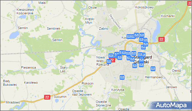 mapa Nowa Wieś Rzeczna, Nowa Wieś Rzeczna na mapie Targeo