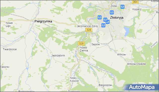 mapa Nowa Ziemia, Nowa Ziemia na mapie Targeo