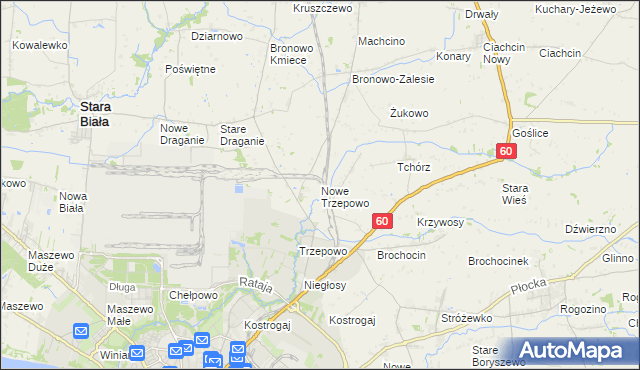 mapa Nowe Trzepowo, Nowe Trzepowo na mapie Targeo