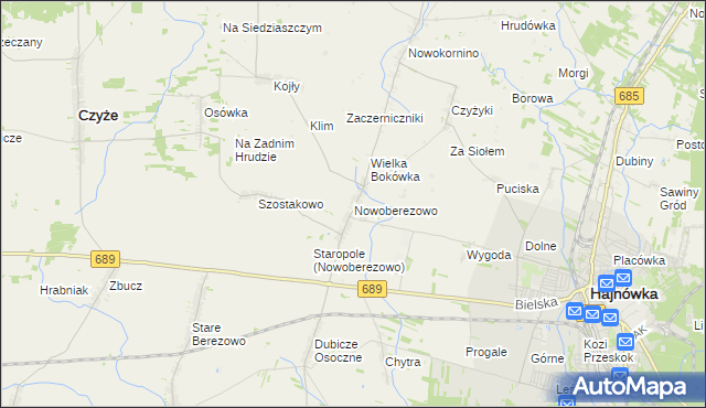 mapa Nowoberezowo, Nowoberezowo na mapie Targeo