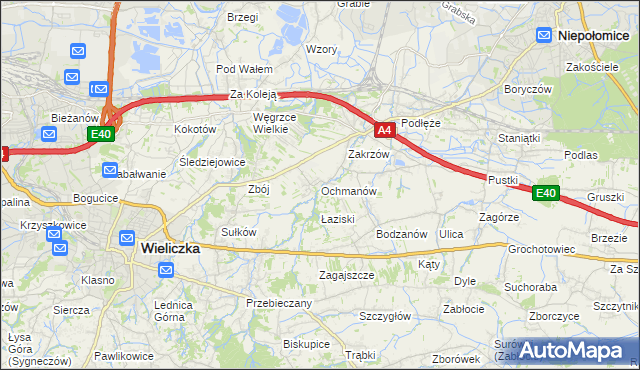 mapa Ochmanów, Ochmanów na mapie Targeo