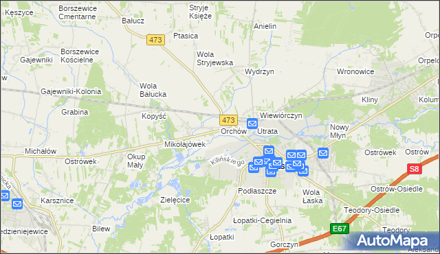 mapa Orchów, Orchów na mapie Targeo
